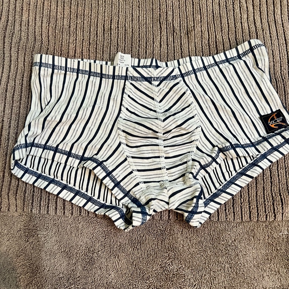 HOM trunks, partially sheer, size x-sm, worn